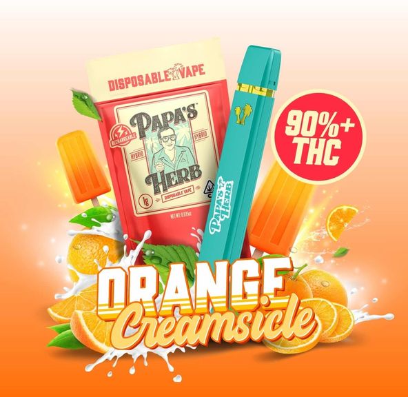 Papas Herb - 1g Orange Creamsicle Disposable Vape Cartridge 1g