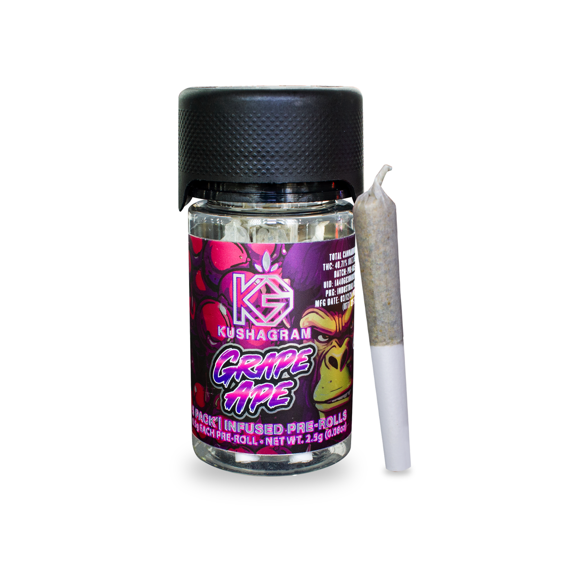 Grape Ape .5g Infused Pre Roll 5pk 2.5g