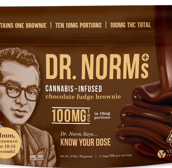 Dr. Norm's- 100mg Chocolate Fudge Brownie