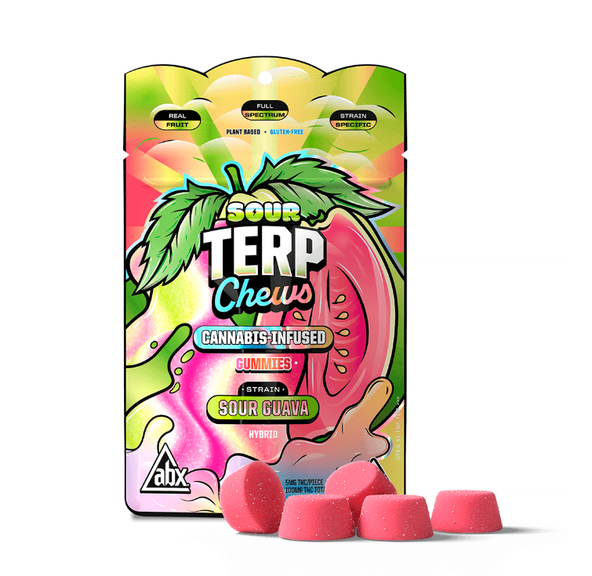 Absolute Xtracts Terp Chews Sour Guava 100mg at Kolas South Watt