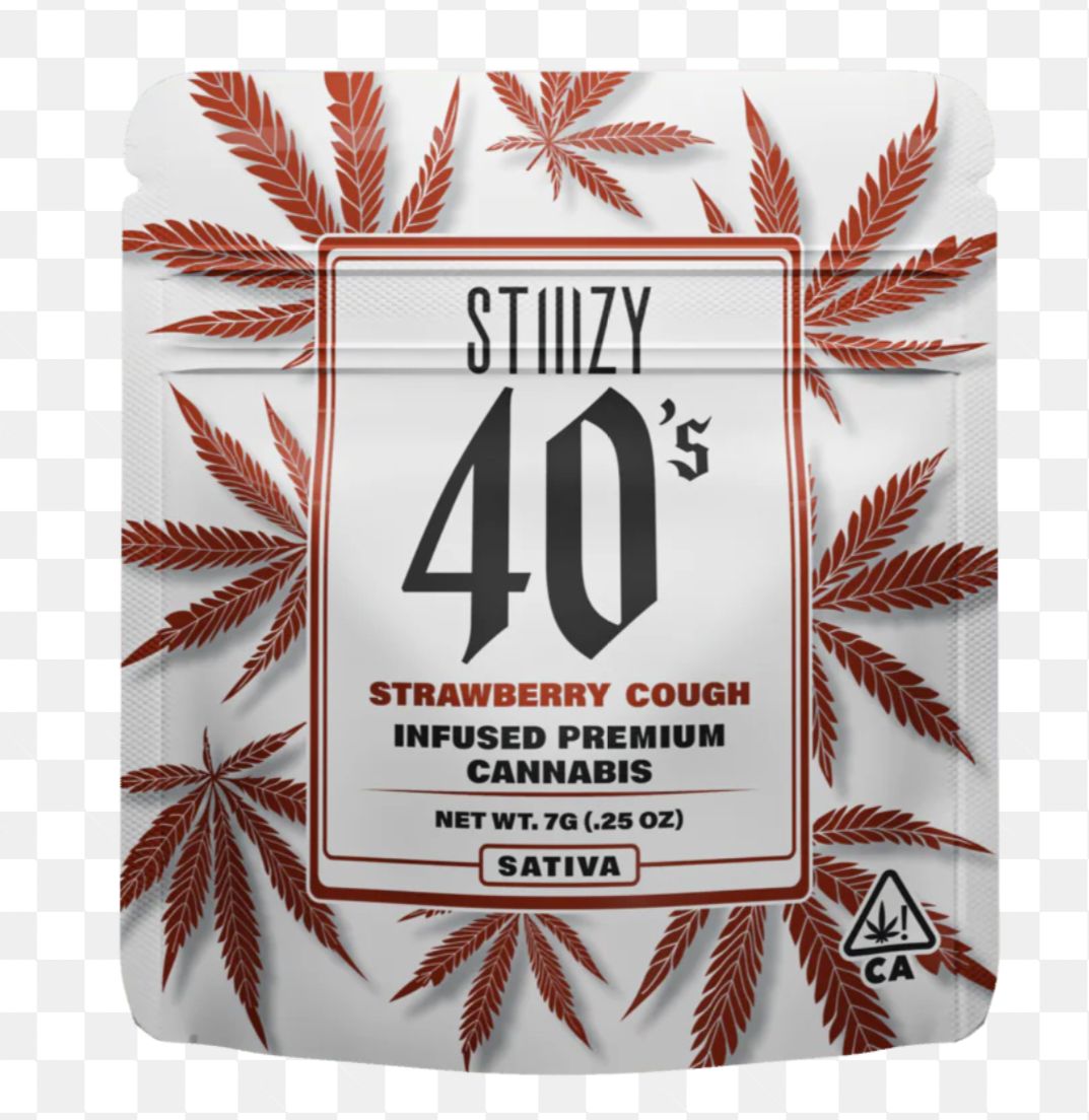 STIIIZY - 7G INFUSED 40s MYLAR - STRAWBERRY COUGH 7g