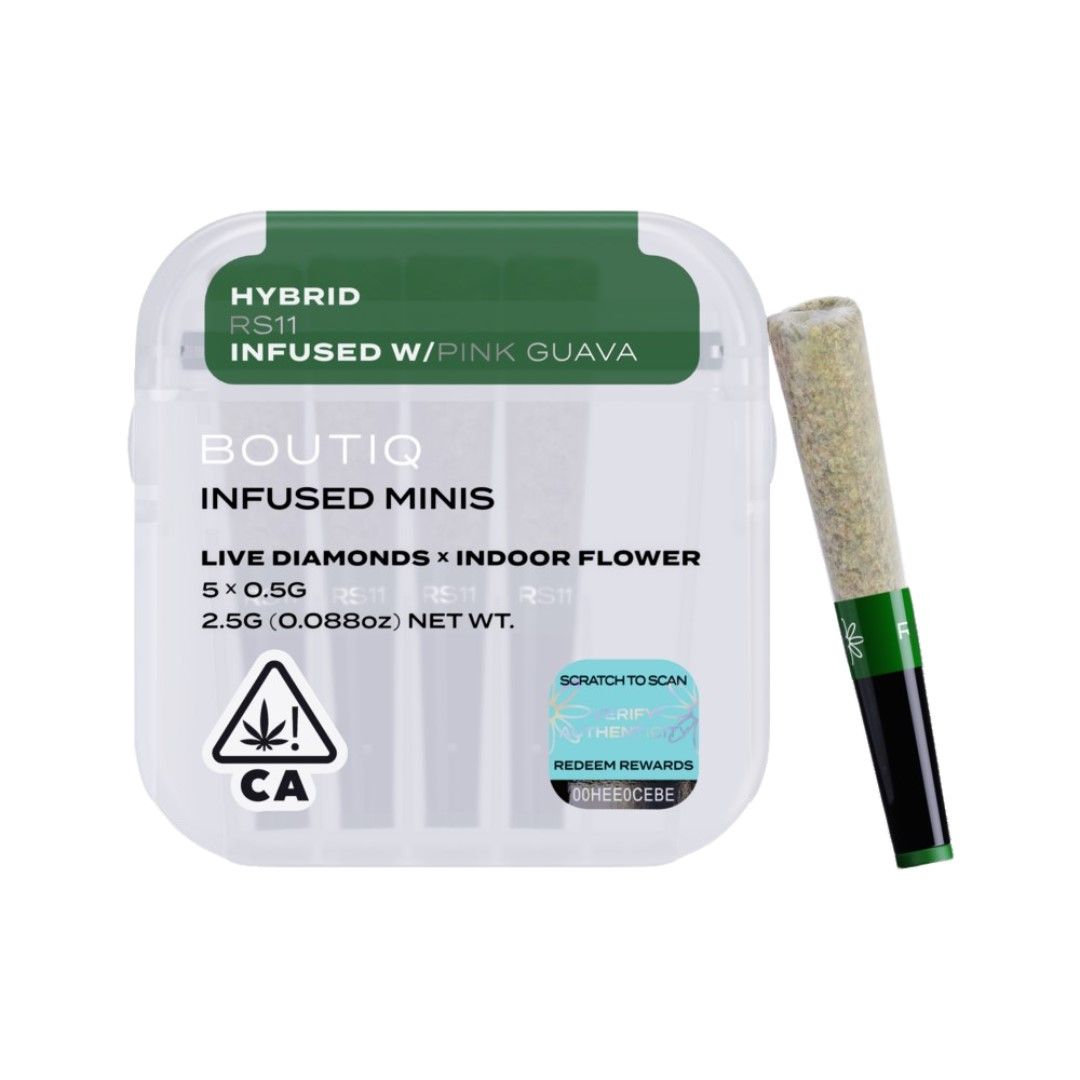 Boutiq Infused Mini Pre-roll 5pk RS11 x Pink Guava 2.5g