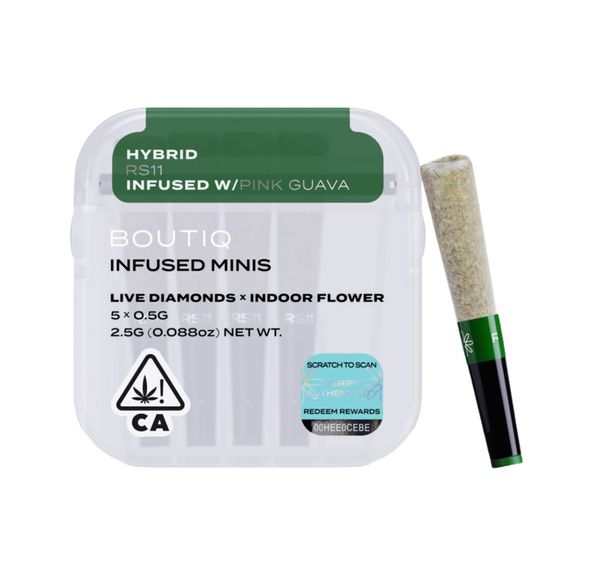 Boutiq Infused Mini Pre-roll 5pk RS11 x Pink Guava 2.5g