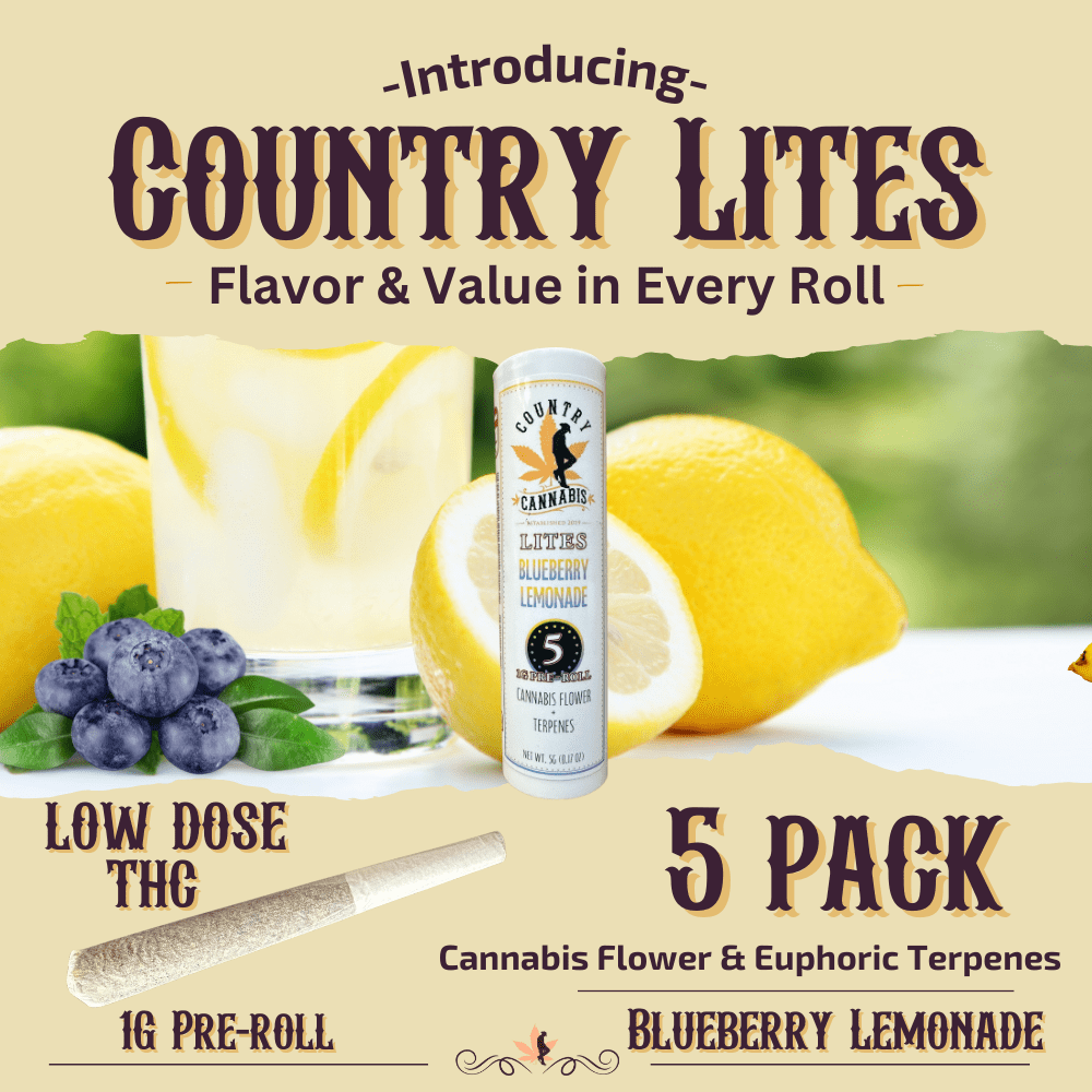 Country Cannabis Lites 1g 5pk - Blueberry Lemonade