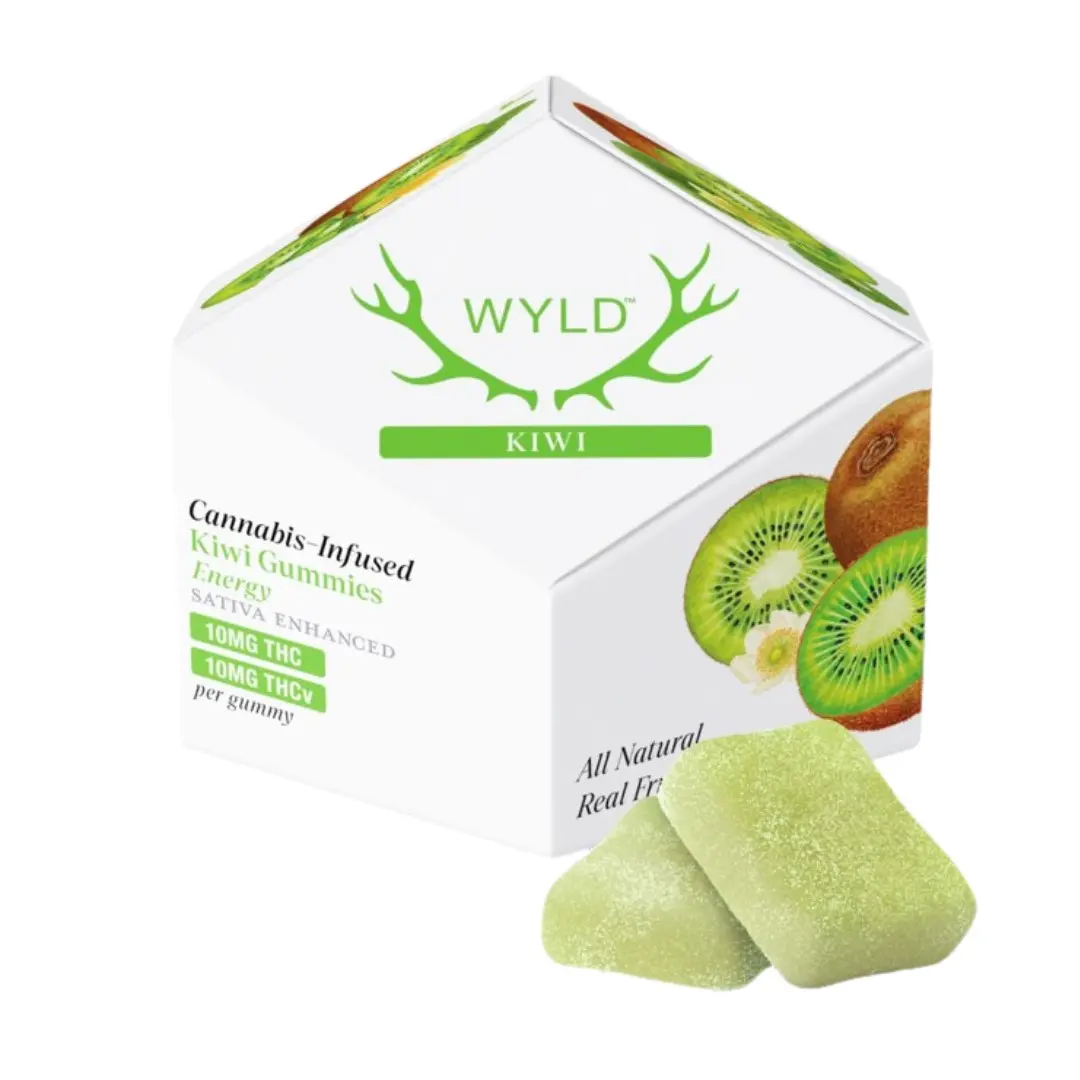 Wyld Fruit Chews Kiwi 100mg THC / 100mg THCv 1:1