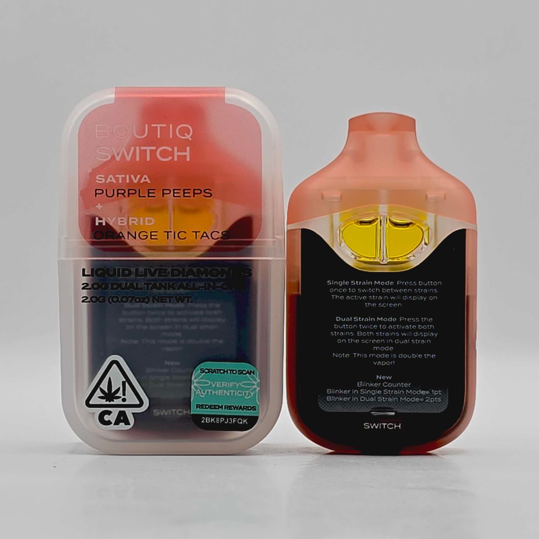 Boutiq - Disposable - Switch - Purple Peeps x Orange Tic Tacs - 2g