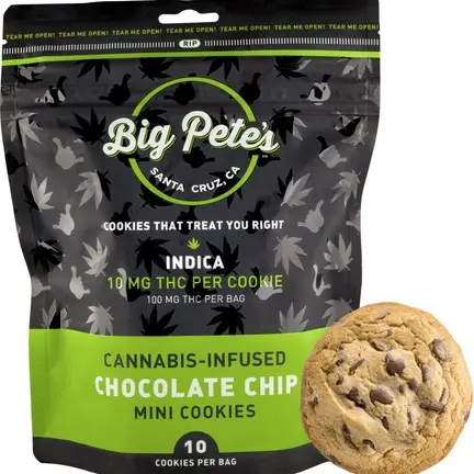 Big Pete's Chocolate Chip Cookies 10pk Indica 100mg