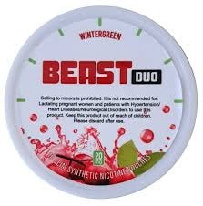 Beast Duo Nicotine Pouches 20mg $25 2/$45