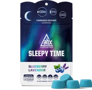 ABX - Blueberry Lavender 2:1 THC:CBN Sleepy Time Solventless Gummies - 150mg