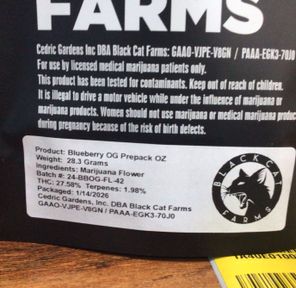 Black Cat Blueberry OG Prepack OZ
