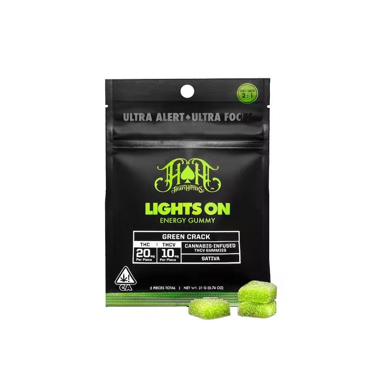 Heavy Hitters Gummies Green Crack 100mg THC / 50mg THCv 2:1