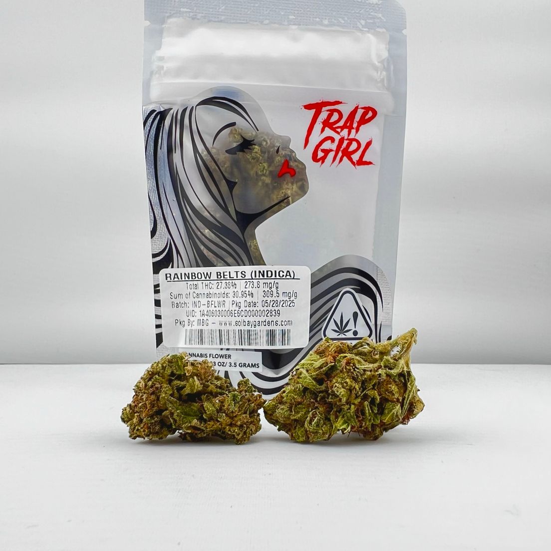 1/8 Rainbow Belts (27.38%/Indica) - Trap Girl