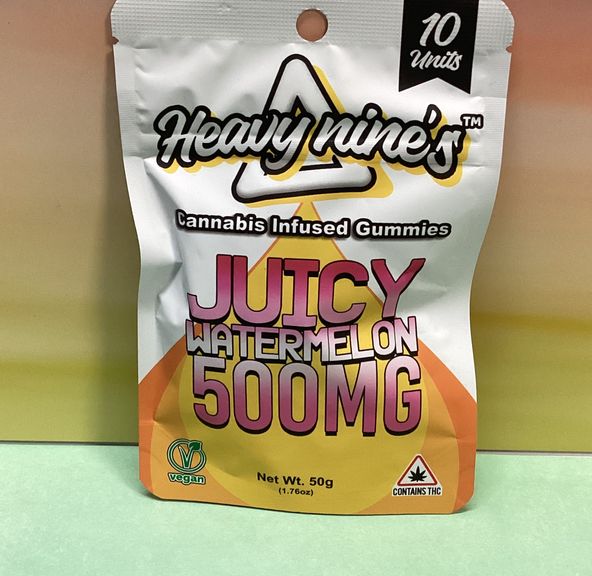 East Coast Gold- Watermelon- Heavy Nines- Gummies- THC- 500mg