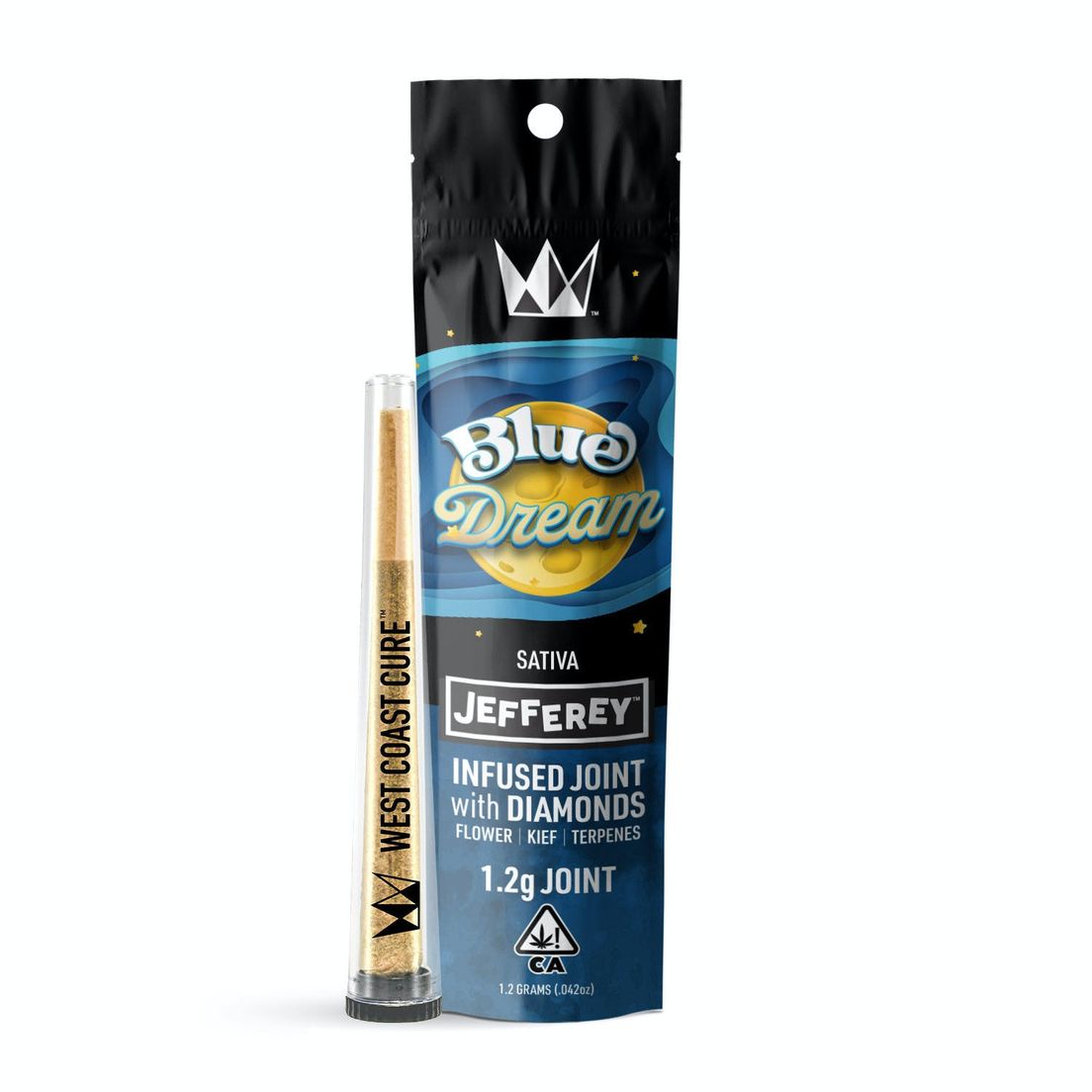 2. West Coast Cure 1.2g Diamond Infused Jefferey Pre Rolls - Blue Dream (S)