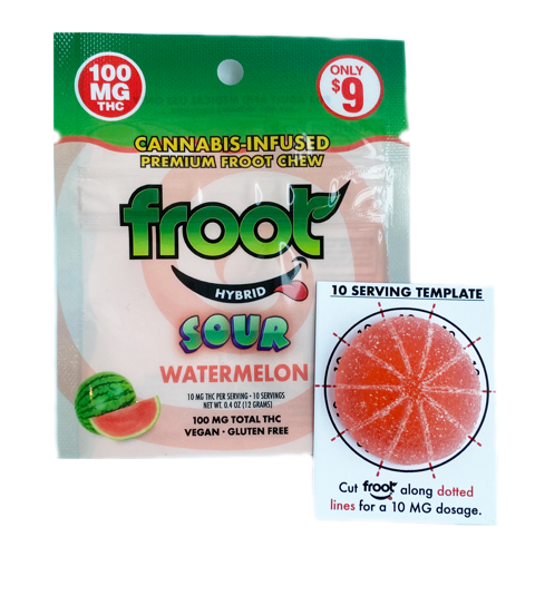 Froot Sour Gummy Watermelon 100mg