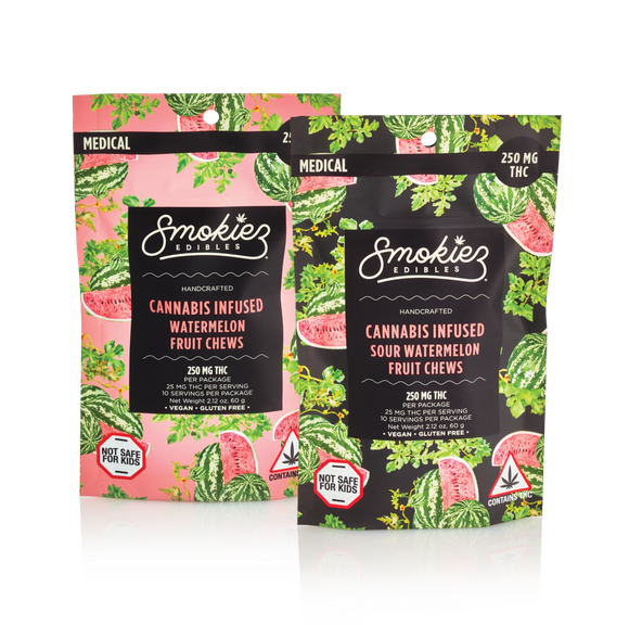 Smokiez - Gummiez - Sour Watermelon Fruit Chews - THC - 250mg