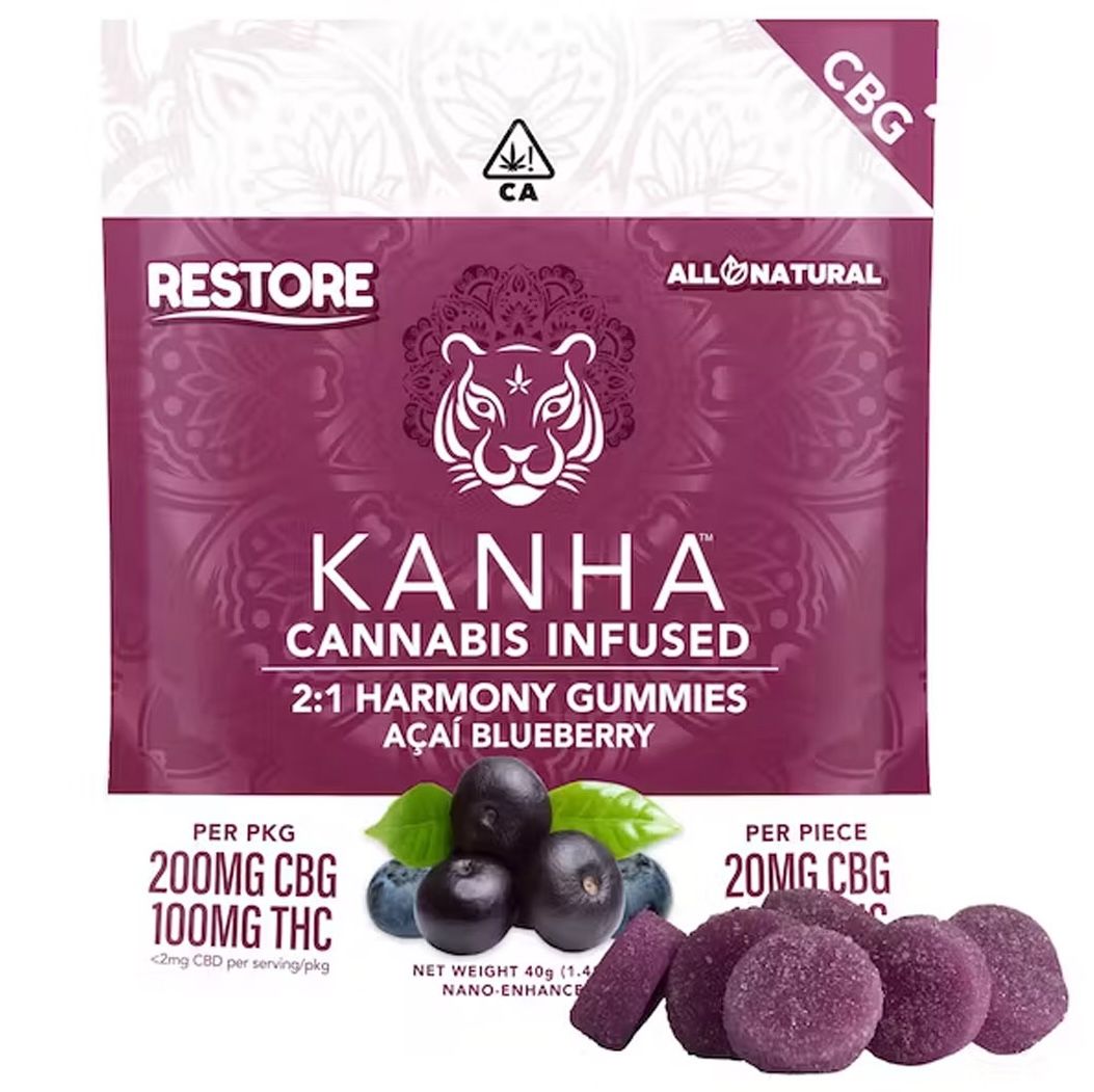 Kanha- CBG ACAI BLUEBERRY 2:1 GUMMIES