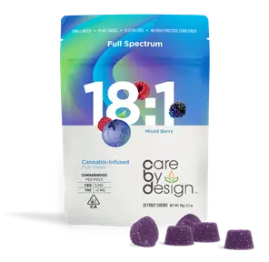 Care By Design | Gummies | 20pc | 18:1 CBD/THC | Full Spectrum | Mixed Berry