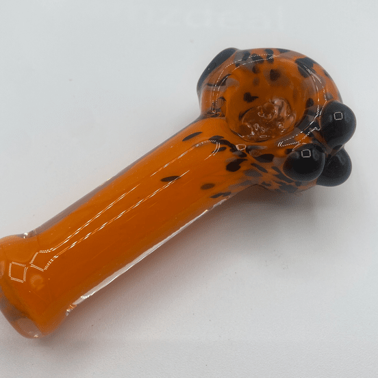 Marblesbee Orange Mini Glass 4 Hole Spoon (sarahmarblesbee) All