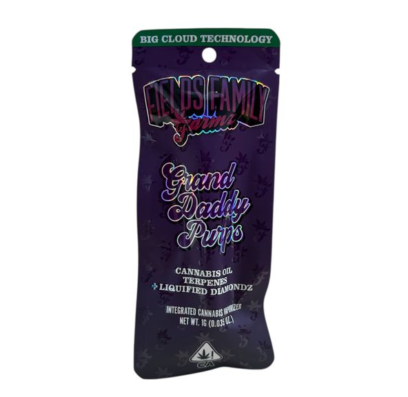 Fields Family Farmz - Grand Daddy Purps Liquid Diamondz - All In One 1 G Vape