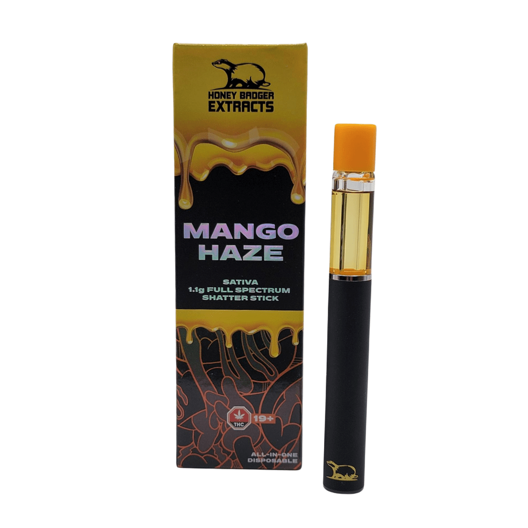 Mango Haze - 1.1G Disposable Shatter Pen by Honey Badger
