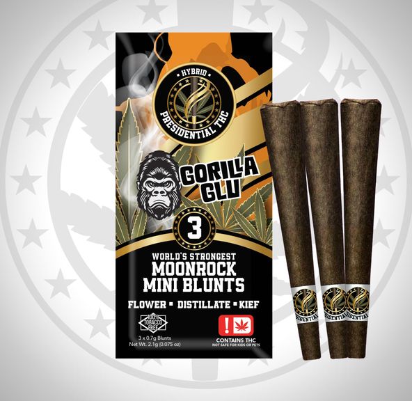 Presidential Moonrock Mini Blunts 3pk (Gorilla Glu)