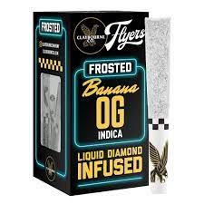 Claybourne Co. - Frosted Flyers - Banana OG - Infused Prerolls - 5pk - 2.5g - Indica