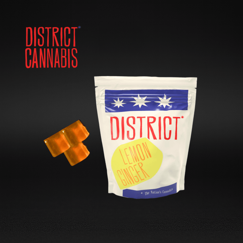 District Cannabis | THC Lozenges | Lemon Ginger | 10mg THC | 10-Pack (100mg Total)