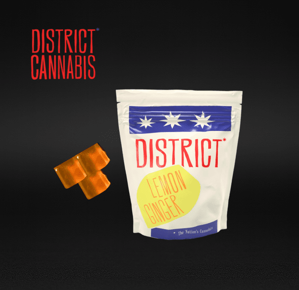 District Cannabis | THC Lozenges | Lemon Ginger | 10mg THC | 10-Pack (100mg Total)