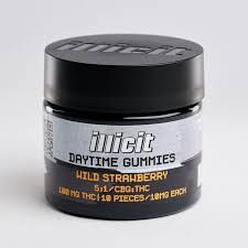 Illicit - Gummies - 100mg - 10ct - Wild Strawberry 5:1 / CBG:THC / Daytime (G-S-13)