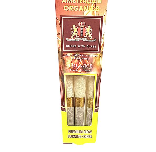 Amsterdam Organics: COLA-ICE flavor King size pre-rolled cones