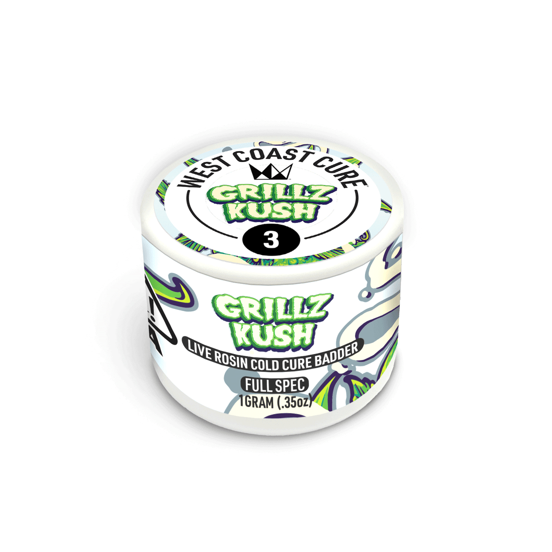 Grillz Kush - Live Rosin Cold Cure Badder - T3