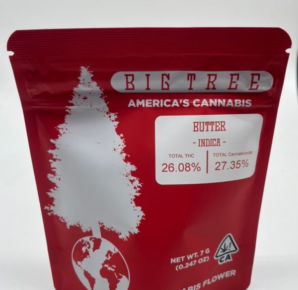 Butter (indica) - 7g Flower (THC 26%) by Big Tree Cannabis **Buy 2 for $120**