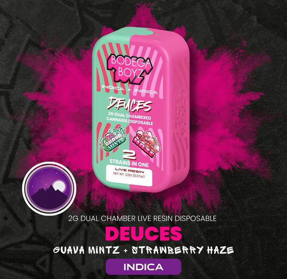 Bodega Boys Deuces 2G Disposable (GUAVA MINTZ & STRAWBERRY HAZE)