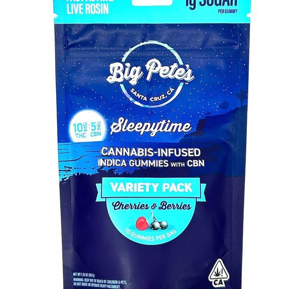 Big Pete's - Live Rosin Gummies - Cherries & Berries - 2 THC : 1 CBN - 150mg