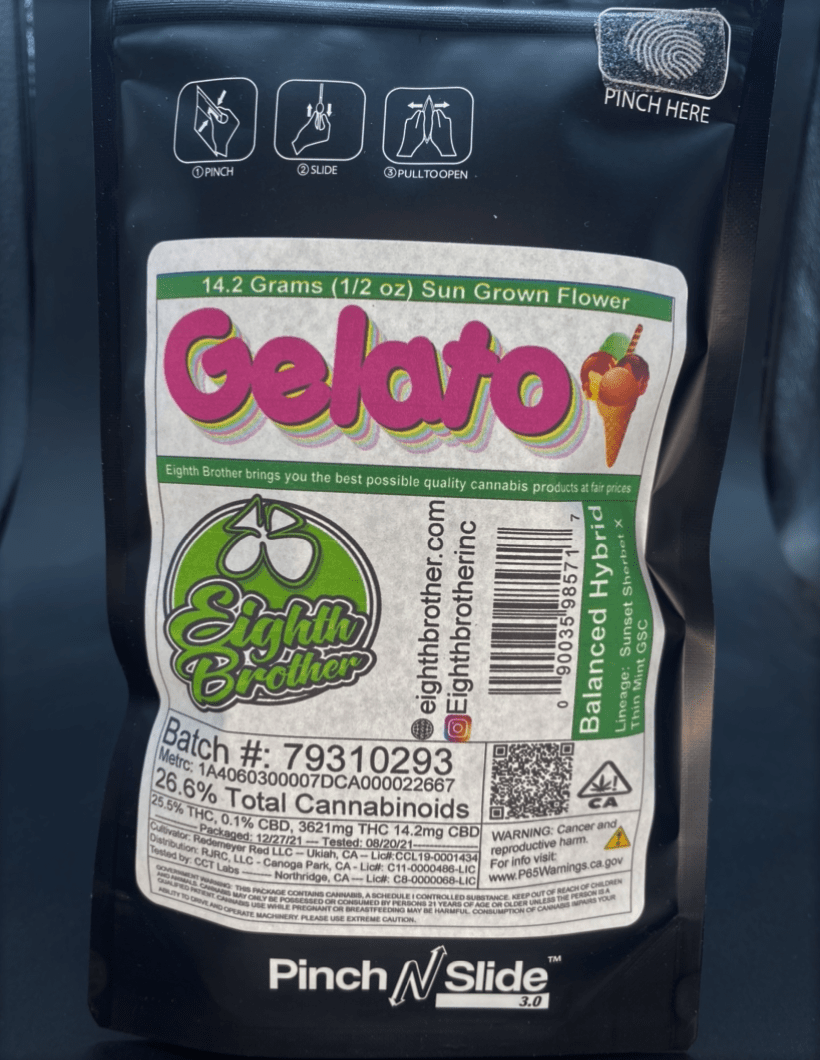 Gelato - 14g (THC 25%) by 8th Bros