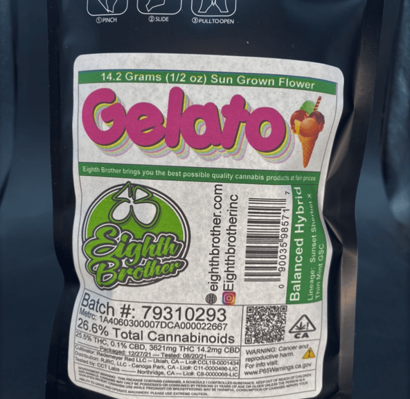 Gelato - 14g (THC 25%) by 8th Bros