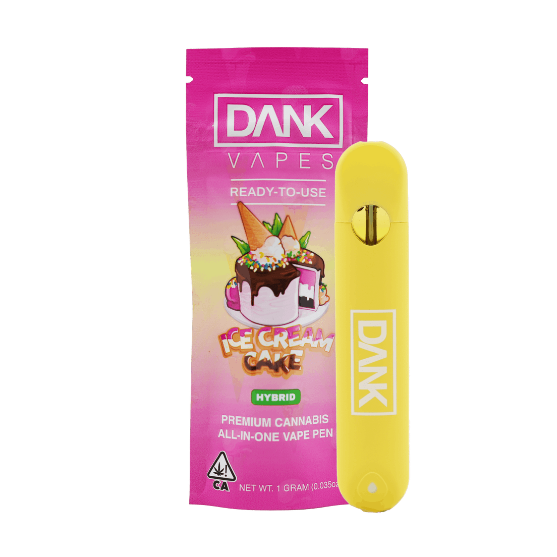 Dank | AIO Vape | 1g | Distillate | Ice Cream Cake