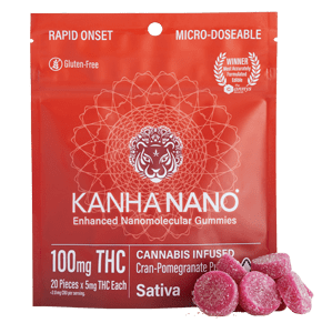 Kanha NANO Gummies - Cran-Pomegranate (100mg) Micro-dosable