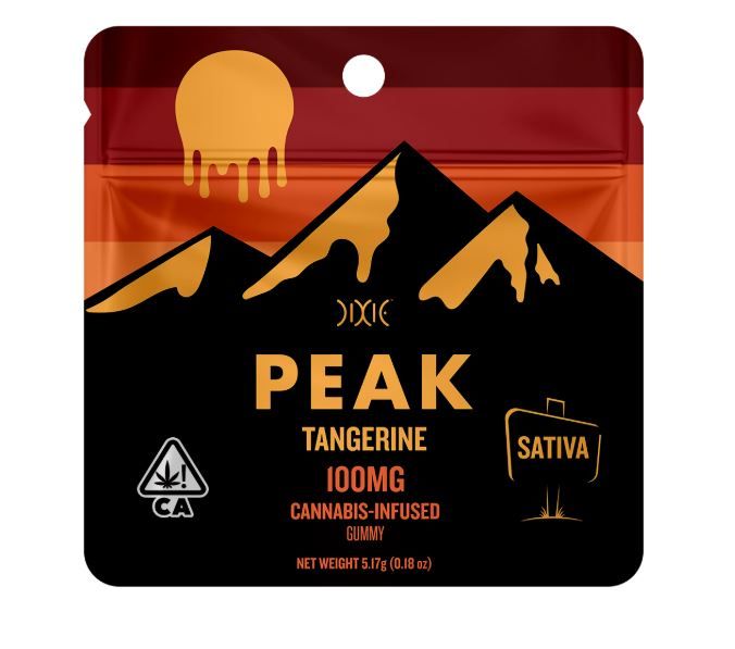 Dixie Peak Singles Gummy Tangerine 100mg