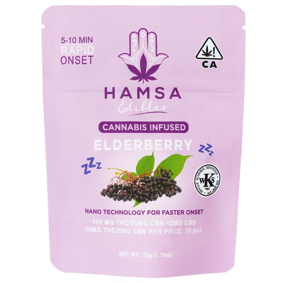 Hamsa - Elderberry - THC|CBN Gummies - 100mg