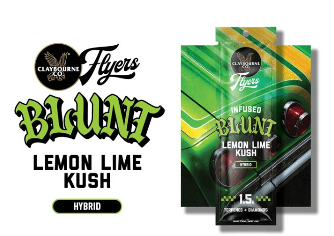 Claybourne Co. - Lemon Lime Kush - Infused Preroll Blunt - 1.5g - Hybrid