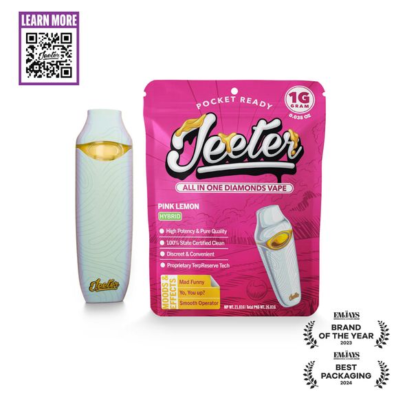Jeeter Concentrates - AIO Liquid Diamond 1G Vape Cartridge Pink Lemon