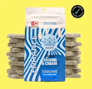 EDIFY CREAMY COOKIES & CREAM CHOCOLATE BAR 5000MG