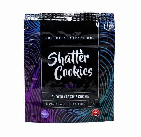 100mg Indica Shatter Cookie by Euphoria Extractions