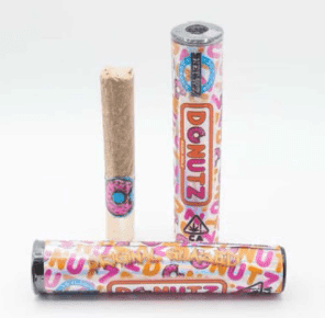 D. Donutz 2g Hash Hole w/ Glass Tip Pre Roll - Honey Buns (H)