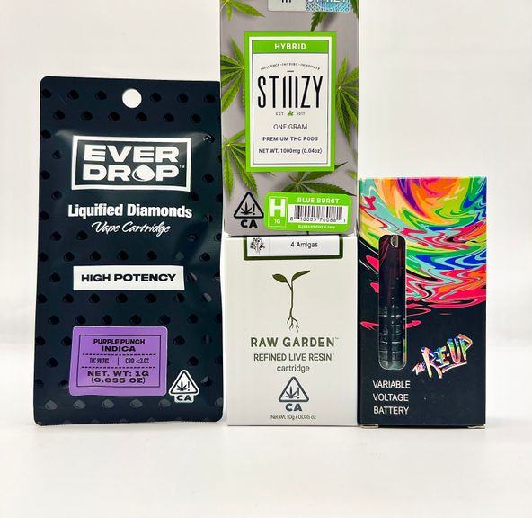 *Deal! $139 Mix n' Match (3) 1g Raw Garden, Ever Drop Cartridges & Stiiizy Pods + Re-Up 510 Battery