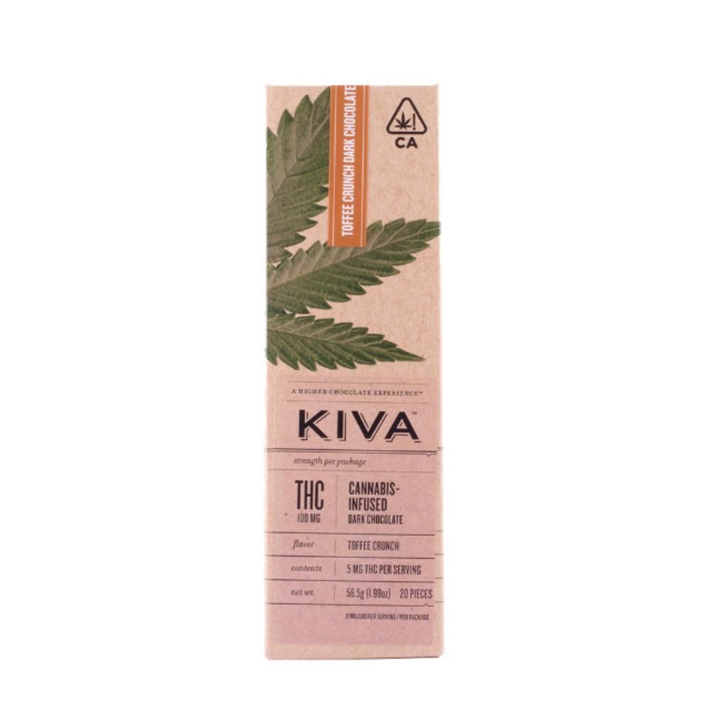 KIVA - Kiva Bar Dark Chocolate Toffee Crunch - 100mg