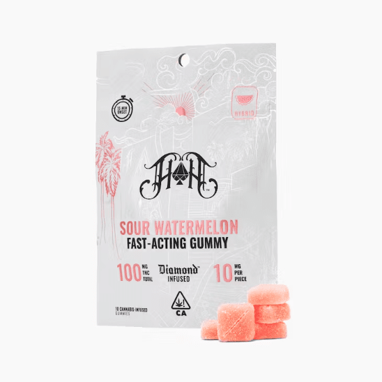 Sour Watermelon | Hybrid - Fast-Acting Gummies - 100mg THC