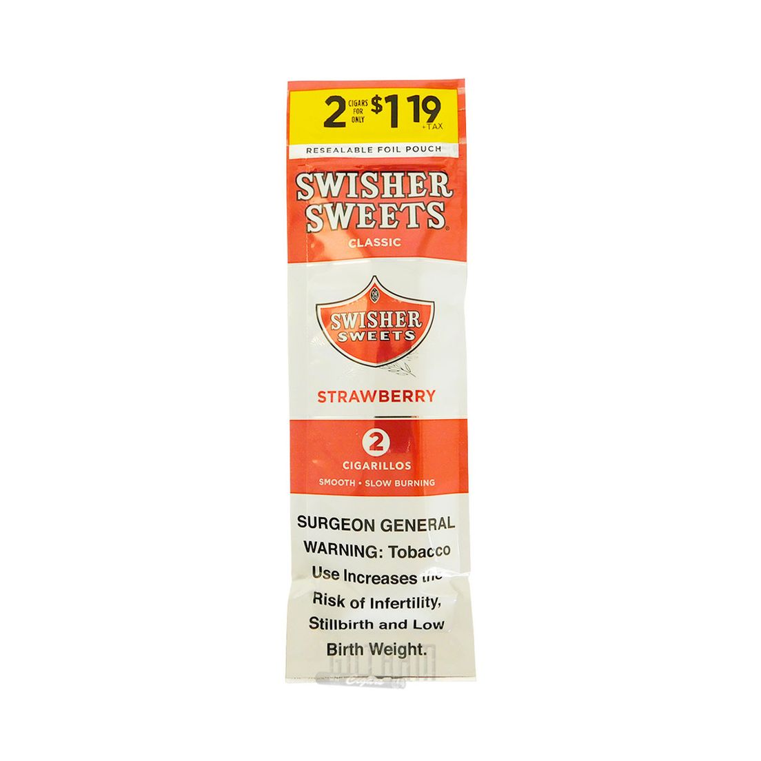 Strawberry Swisher Sweets 2 Pack Cigarillos